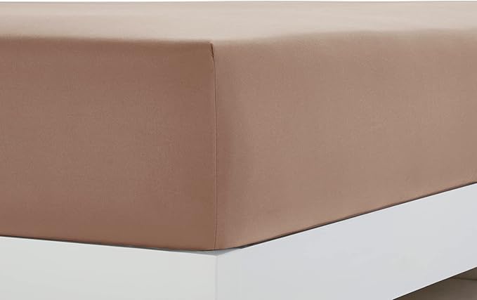 Clara Clark Bed Sheets, Premier 1800 Series 4 Piece Bed Sheet Set, Deep Pocket, Wrinkle, Fade, Stain Resistant, Luxury Soft Bedding Sheets & Pillowcases, Twin, Taupe Sand