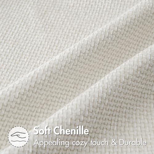 MIULEE Decorative Couch Throw Pillow Covers 18x18 in Pure White 2 Pack