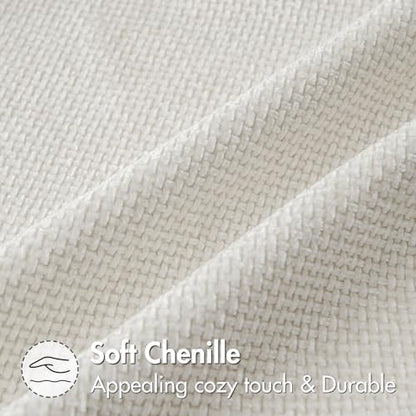 MIULEE Decorative Couch Throw Pillow Covers 18x18 in Pure White 2 Pack