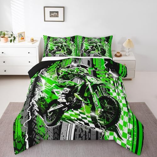 Feelyou Dirt Bike Kids Bedding Set Boys Girls Full Size