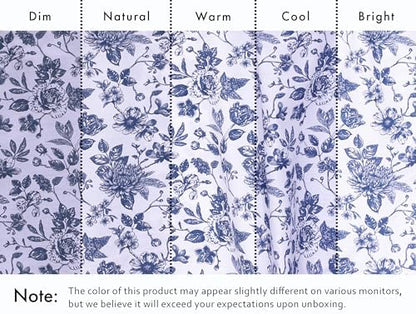 RUVANTI 100% Cotton Twin XL Sheets, Percale Weave Twin XL Set, Wild Flower