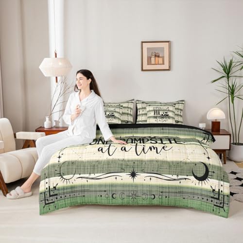 Erosebridal 7 Pieces Full Happy Camping Decor Bedding Sets Rustic Camper Comforter Set, Camper Accessories for Travel Trailers Sheet Set, Farmhouse Bed Sets Country Bedding Comforter Sets