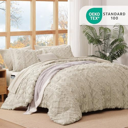 Oversized Queen Comforter Set- 7 Pieces Bed in a Bag Queen Bedding Sets