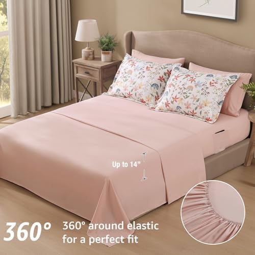 Full Size Comforter Sets - 7 Pieces Floral Bed in a Bag Full Bedding Set