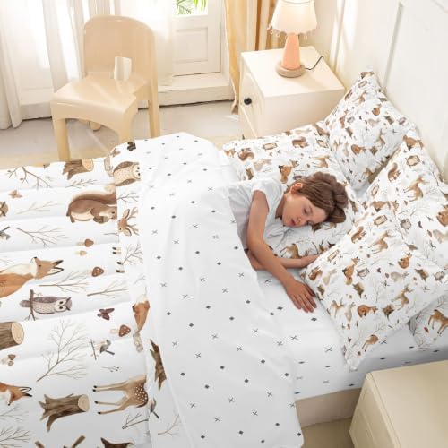 Erosebridal Wild Animals 7 Piece Comforter Set Twin