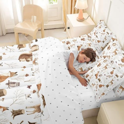 Erosebridal Wild Animals 7 Piece Comforter Set Twin