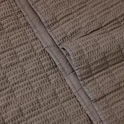 Levtex Home Cloud Waffle - Throw - Waffle Textured - Cocoa - Throw (50x60in.) - Cotton