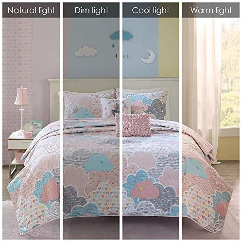 Intelligent Design Kids Cotton Playful Pink Queen Quilt Set, 5pc