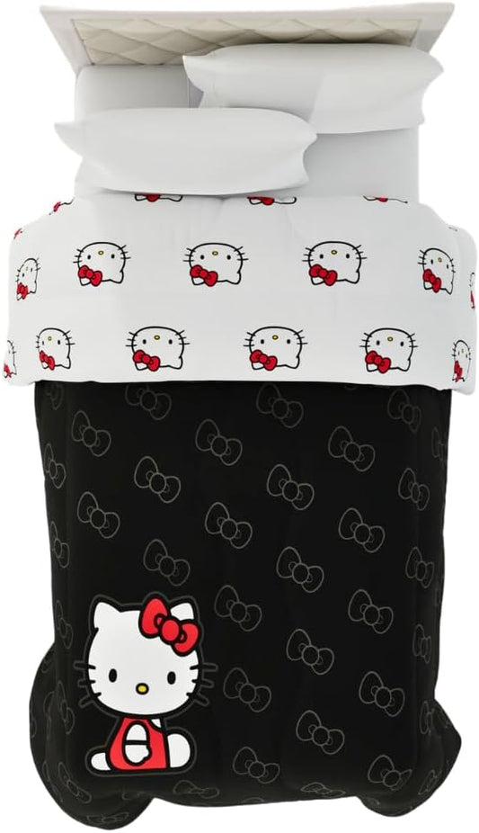 Hello Kitty Bedding Super Soft Cozy Microfiber Reversible Comforter, Twin, (Officially Licensed Product) By Franco Collectibles