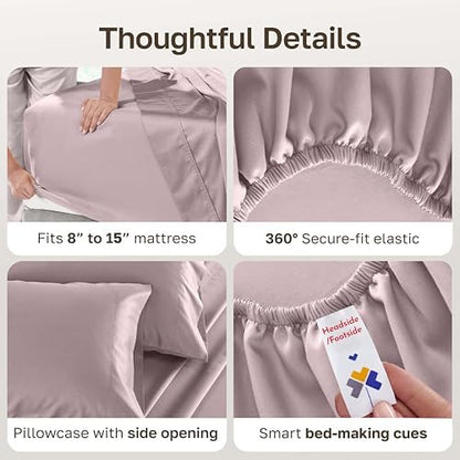 California Design Den Softest 100% Cotton Sateen XL Twin Sheet Set, 3 Pcs