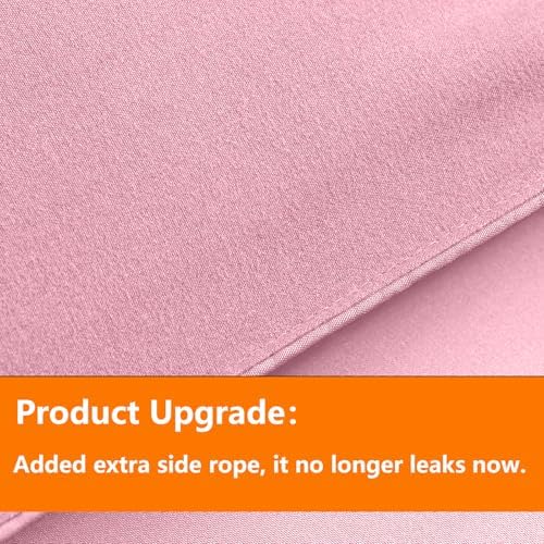 TAIMIT Pink Full Size Comforter Set - 7 Pieces, Bed in a Bag Bedding Sets with All Season Soft Quilted Warm Fluffy Reversible Comforter,Flat Sheet,Fitted Sheet,2 Pillow Shams,2 Pillowcases