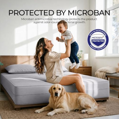 FAUNNA 100% Cotton Bed Bug Dust Mite Mattress Protector Cover King 16 Deep