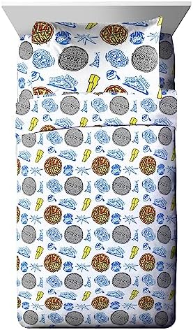 Jay Franco Nickelodeon Teenage Mutant Ninja Turtles Twin Comforter Set - 5 Piece Bedding Includes Sheet Set & Pillow Covers - Super Soft Mutant Mayhem Microfiber Bed Set
