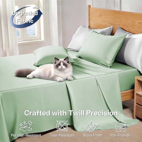 MR&HM Full Size Sheets 4 Pieces, Rayon Derived from Bamboo Blend