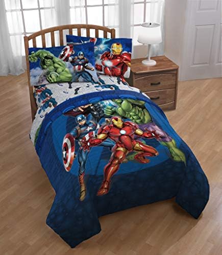 Marvel Avengers Full Size Comforter Set 5 Piece Kids Bedding, Multi