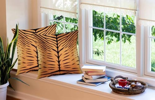 TOMWISH Tiger Stripe Texture Print Throw Pillow Covers 26x26 in Set of 2