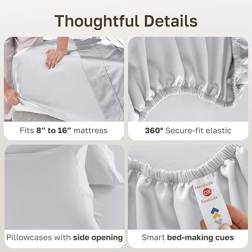 California Design Den 600 Thread Count Cotton King Size Sheets Set