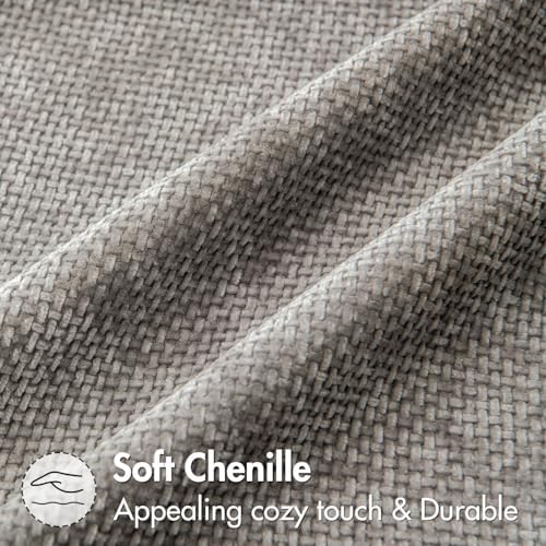MIULEE Decorative Couch Throw Pillow Covers 20x20 Inch Light Gray 2 Pack