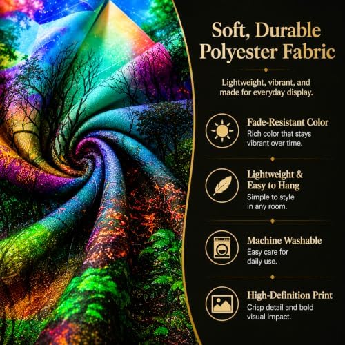 Delur Forest Tapestry Tree of Life Tropical Rainforest Tapestry Wall Hanging Colorful Nature Landscape Mystical Psychedelic Spiritual Headboard for Bedroom Living Room Home Decor (51.2" x 59.1")