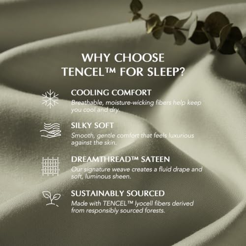 EverGrace Tencel™ Sheet Set, Breathable & Cooling, Cal.King, Dried Sage