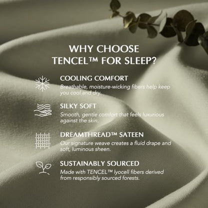 EverGrace Tencel™ Sheet Set, Breathable & Cooling, Cal.King, Dried Sage