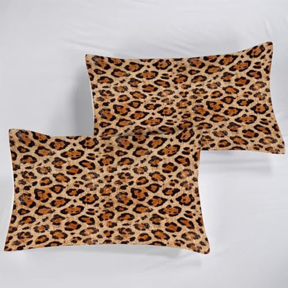 Brown Cheetah Bedding King Leopard Print Comforter for Girls