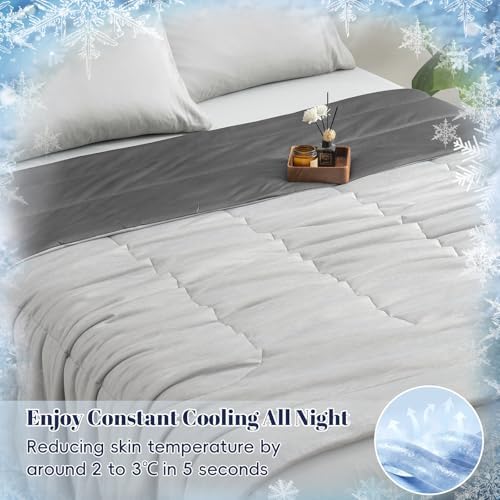 PHF Cooling Blanket for Hot Sleepers Night Sweat,Soft Quilted Comforter