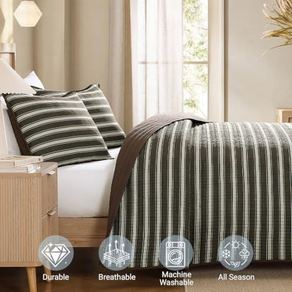 King Size Quilt-Lightweight Bedspreads Brown King Quilt Bedding Set