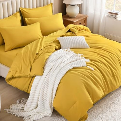 Litanika Queen Comforter Set with Sheets - 7 Pieces Bed in a Bag