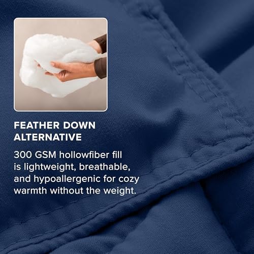 Bare Home Comforter Set - 1800 Ultra Soft (Oversized King, Dark Blue)