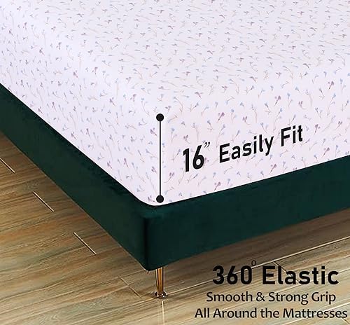RUVANTI Flannel Sheets Set King Size, Navlight