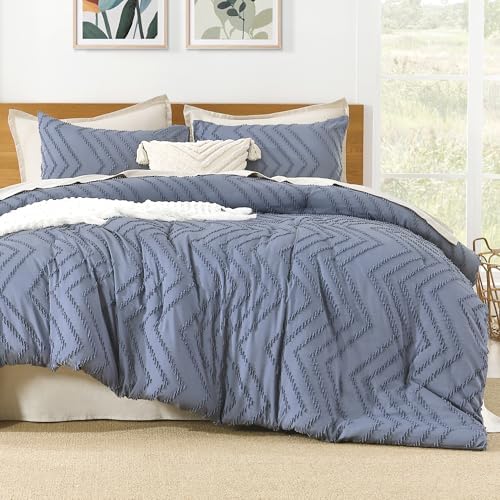 Litanika Oversized King Comforter Set, 3 Pcs Boho Tufted Bedding Set