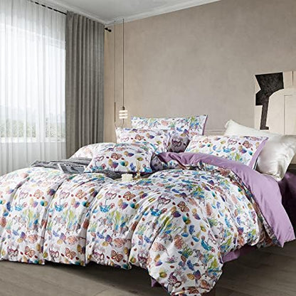 King Paisley Floral Reversible Duvet Cover Set Bohemian Garden