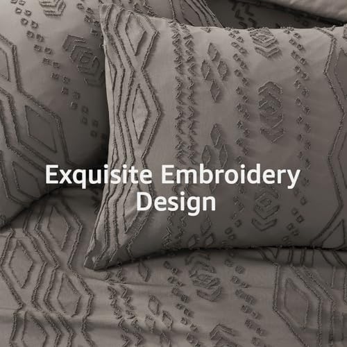 Full Size Comforter Set- 7 Pieces Tufted Bed in a Bag Full Bedding Sets