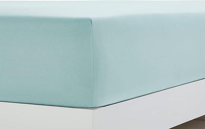 Clara Clark Bed Sheets, Premier 1800 Series 4 Piece Bed Sheet Set, Deep Pocket, Wrinkle, Fade, Stain Resistant, Luxury Soft Bedding Sheets & Pillowcases, Queen, Light Blue Aqua