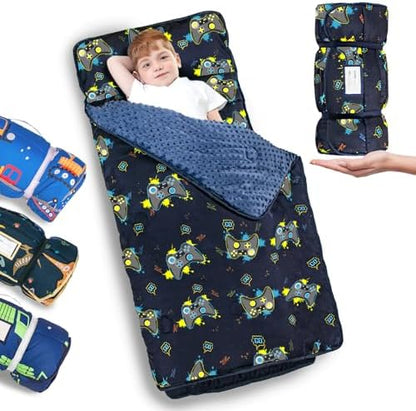 Primlect Toddler Nap Mat with Pillow, Thickened Extra Large Sleeping Bag