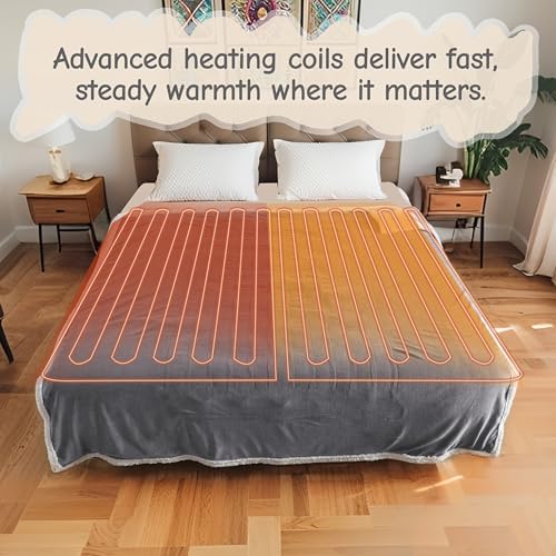 Soypipo Electric Heated Blanket 50"x60", 9 Heat Settings 10-Hour Auto-Off