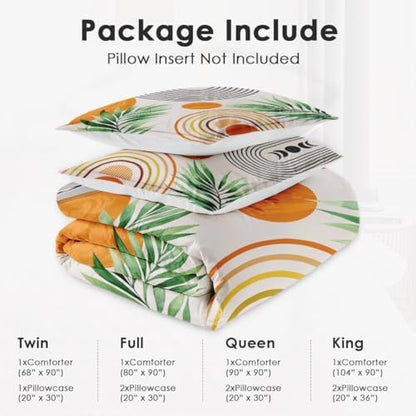 WeCozy Full Comforter Set, 3 Pieces Contemporary Mid Bedding, All Season