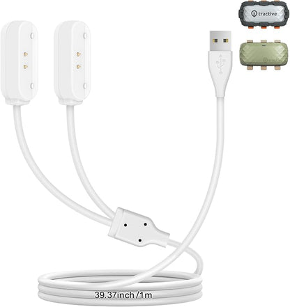 Magnetic Charging Cable for Tractive GPS Dog XL & XL Adventure, 2-in-1 Fast Charging USB Cord, Durable Replacement for Smart Dog GPS Tracker