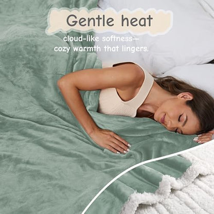 Soypipo Electric Heated Blanket 72"x84", 9 Heat Settings 10-Hour Auto-Off