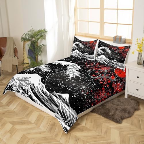 Feelyou Japanese Wave Duvet Cover Twin Size