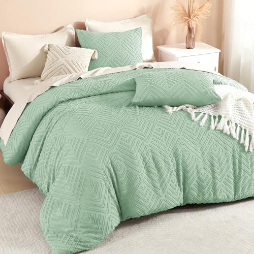 Litanika Full Size Comforter Set, 3 Pieces Tufted Boho Bedding Set