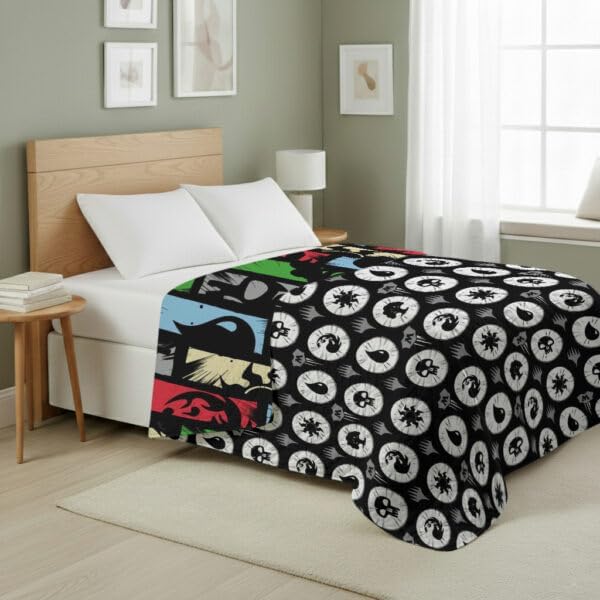 Northwest Magic The Gathering Animated Magic Full/Queen Quilted Blanket, Comfy Throw, Adults Boys Girls, Soft Lightweight Bedding for Bed, or Couch, 90 x 90 inches