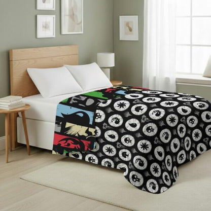 Northwest Magic The Gathering Animated Magic Full/Queen Quilted Blanket, Comfy Throw, Adults Boys Girls, Soft Lightweight Bedding for Bed, or Couch, 90 x 90 inches