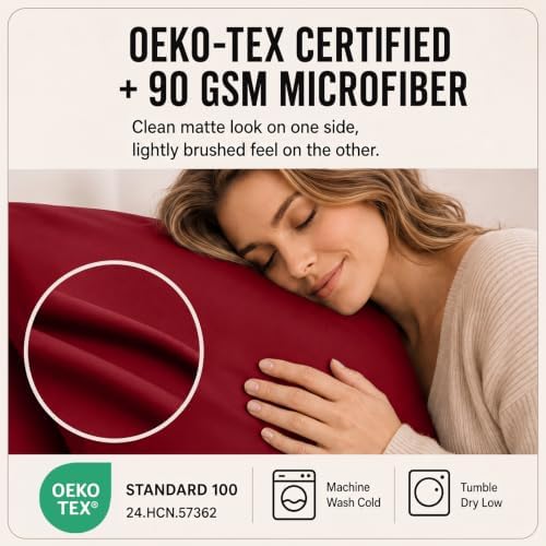 CozyLux Cal King Sheet Set 6-Piece, 21-Inch Deep Pocket, Soft Brushed Feel