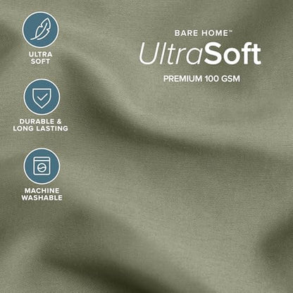 Bare Home Full Comforter Set - 1800 Ultra Soft (Full, Sage)
