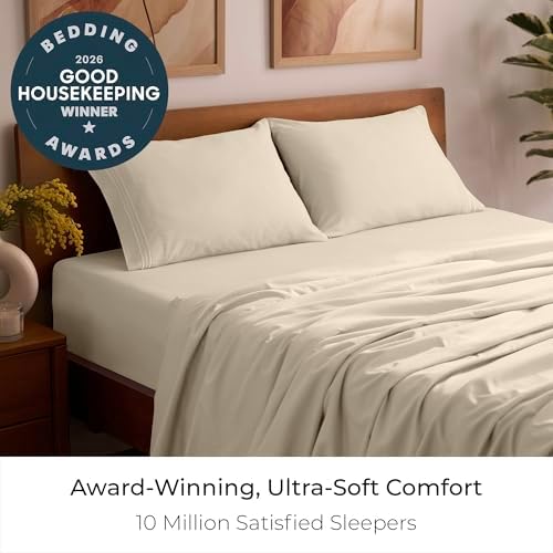 Mellanni Iconic 4-Piece, Ultra Soft Sheet Set (Queen, Beige)