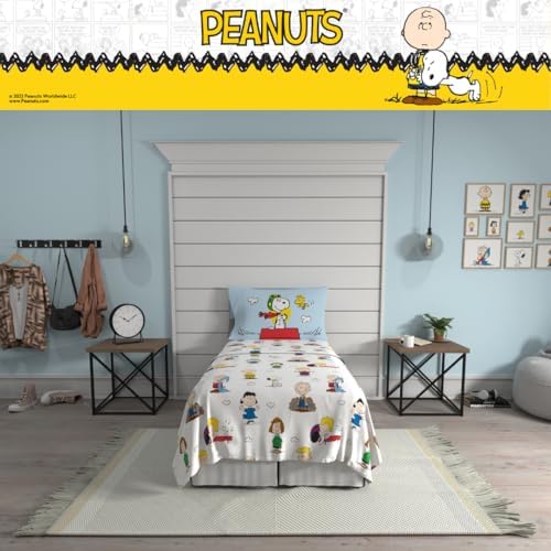 Collectibles Peanuts Snoopy Bedding Super Soft Cozy Microfiber 3 Piece Twin Sheet Set, (Officially Licensed Product) By Franco