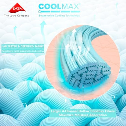 Comfort Spaces Coolmax Moisture Wicking Cooling Sheet Set, Cal King 4 Piece