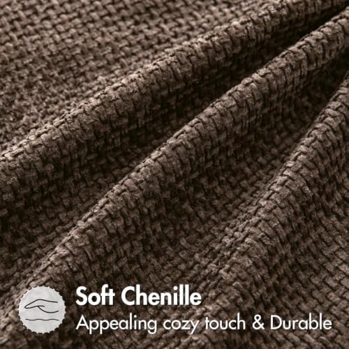 MIULEE Decorative Dark Brown Euro Sham Pillow Covers 26x26 Inch 2 Pack